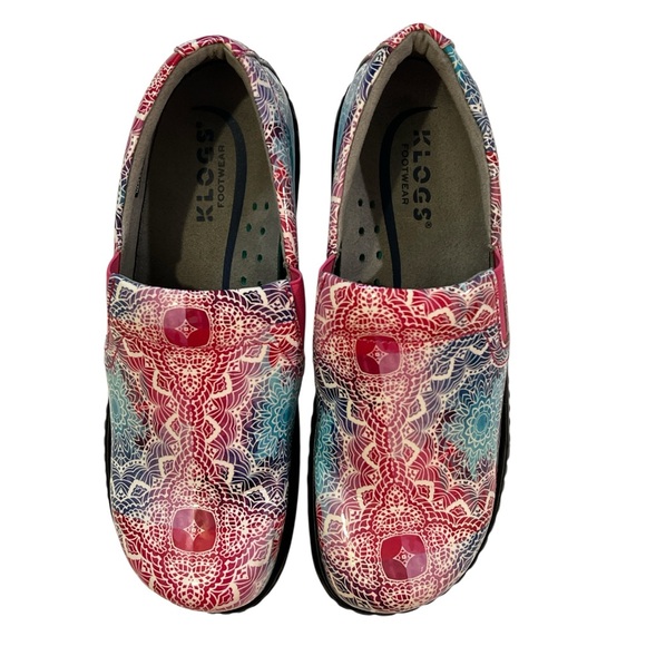 Klogs Naples, TRUComfort Insoles, PURGrip Treads, Color Pink/Blue, Size 8 - Picture 10 of 10